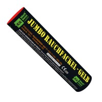 Jumbo Rauchfackel Gelb mit doppelseitigem Rauchausstoss Jumbo Rauchfackel Gelb mit doppelseitigem Rauchausstoss