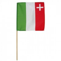 Kantonsfahne an Holzstab Neuenburg 30 x 30 cm Kantonsfahne an Holzstab Neuenburg 30 x 30 cm