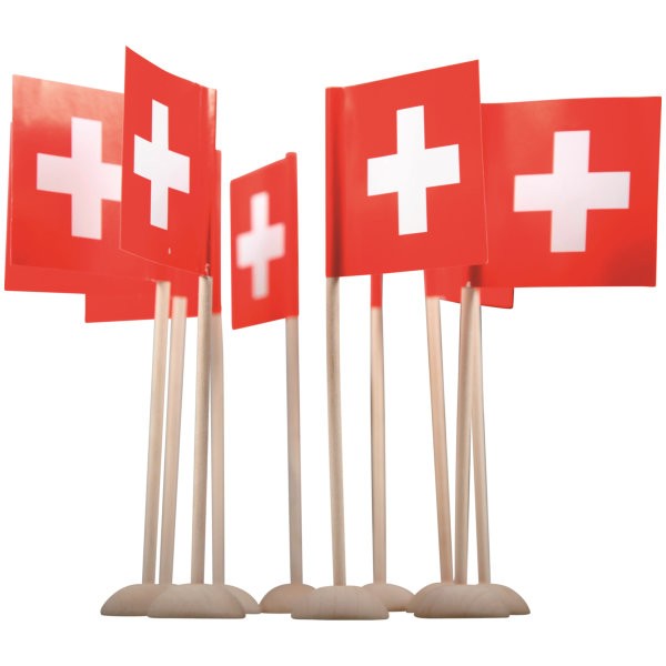Tischfähnchen mit Schweizerkreuz