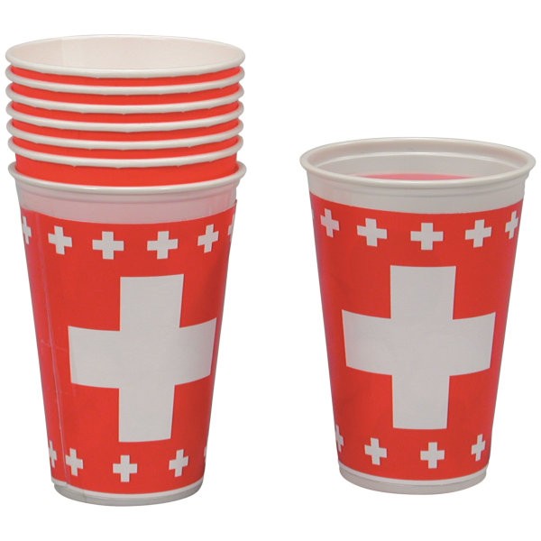 Trinkbecher mit Schweizerkreuz