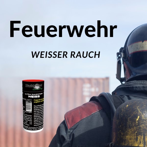 Weisser Rauch für Feuerwehr Übungen