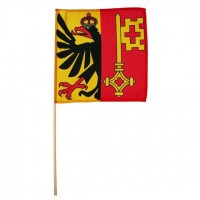 Kantonsfahne an Holzstab Genf 30 x 30 cm Kantonsfahne an Holzstab Genf 30 x 30 cm