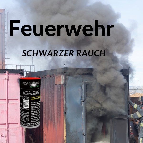 Schwarzer rauch für Feuerwehrübungen