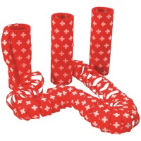 Luftschlangen mit Schweizerkreuz Luftschlangen mit Schweizerkreuz