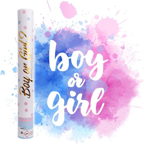 Konfettikanone für Gender Reveal Girl 40 cm