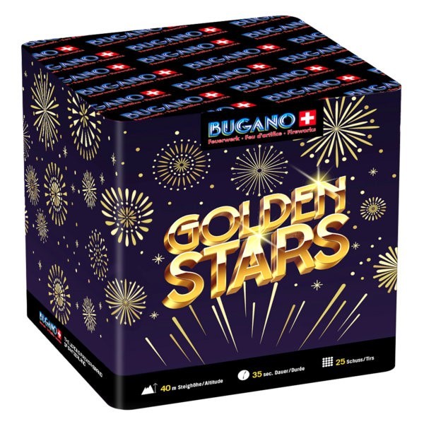 1251 Golden Stars Feuerwerksbatterie von Bugano