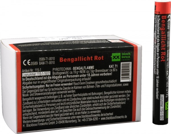Bengallicht Rot, 25er Pack