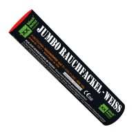 Jumbo Rauchfackel Weiss mit doppelseitigem Rauchausstoss Jumbo Rauchfackel Weiss mit doppelseitigem Rauchausstoss