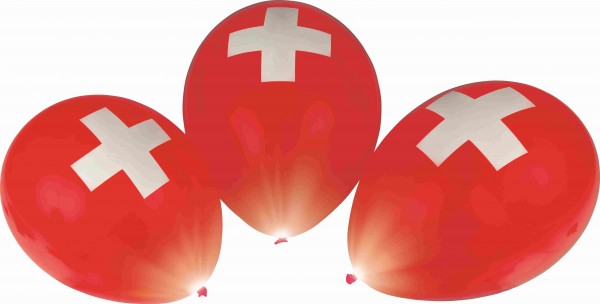 CH-Ballone LED 5 Stück