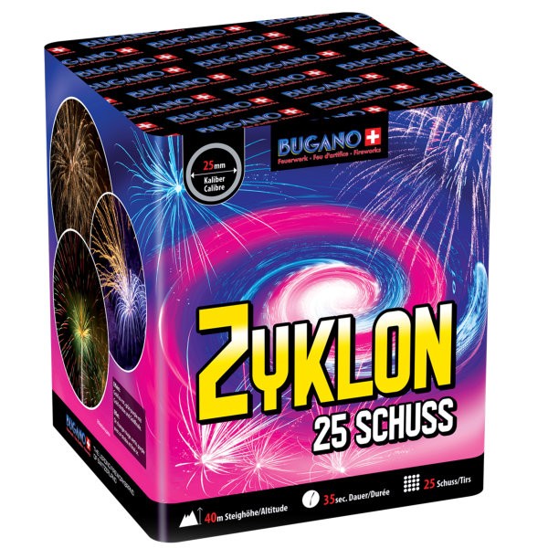 1250 Zyklon Feuerwerksbatterie von Bugano