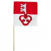 Kantonsfahne an Holzstab Obwalden 30 x 30 cm Kantonsfahne an Holzstab Obwalden 30 x 30 cm