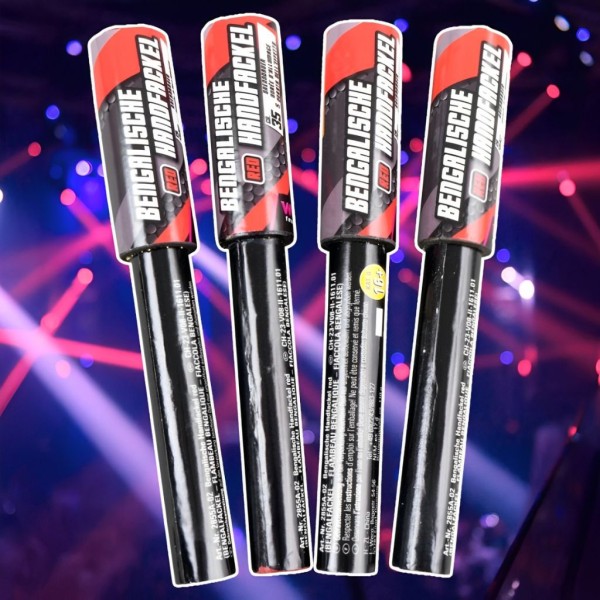 Handfackel Rot (4er Set)