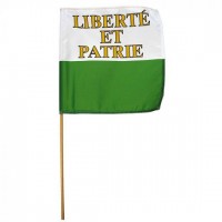 Kantonsfahne an Holzstab Waadt 30 x 30 cm Kantonsfahne an Holzstab Waadt 30 x 30 cm